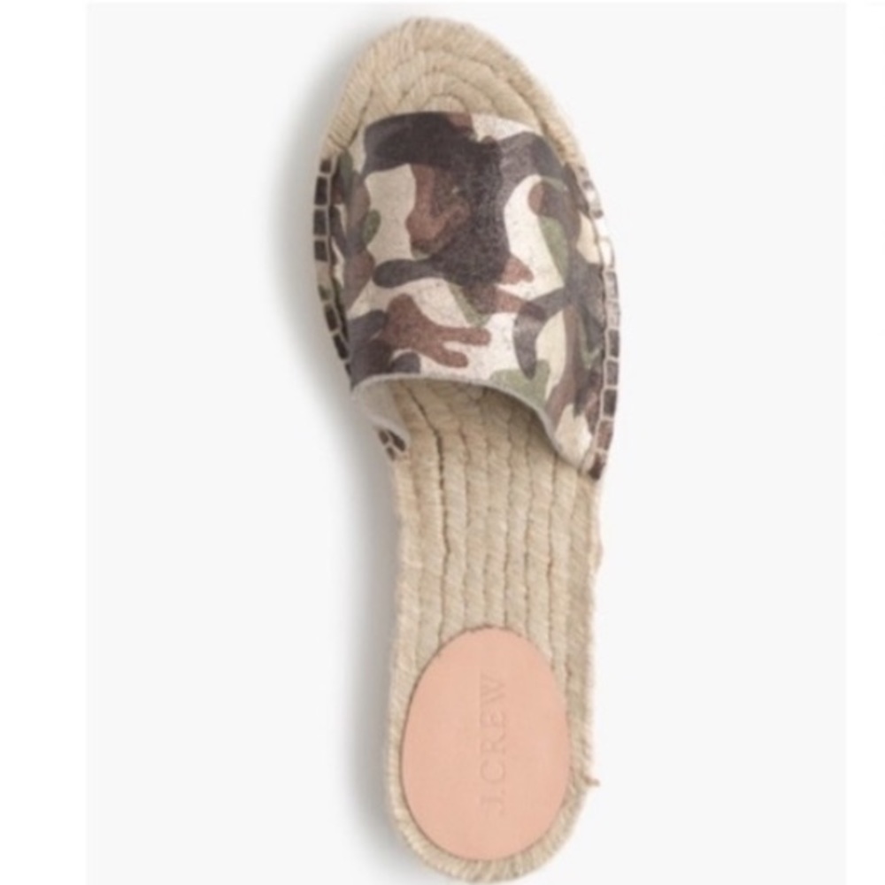 VALENCIA Metallic Camo Espandrille Slides
